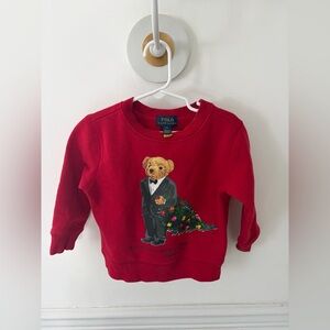 Polo by Ralph Lauren Kids Red Bear Sweatshirt size 2T
